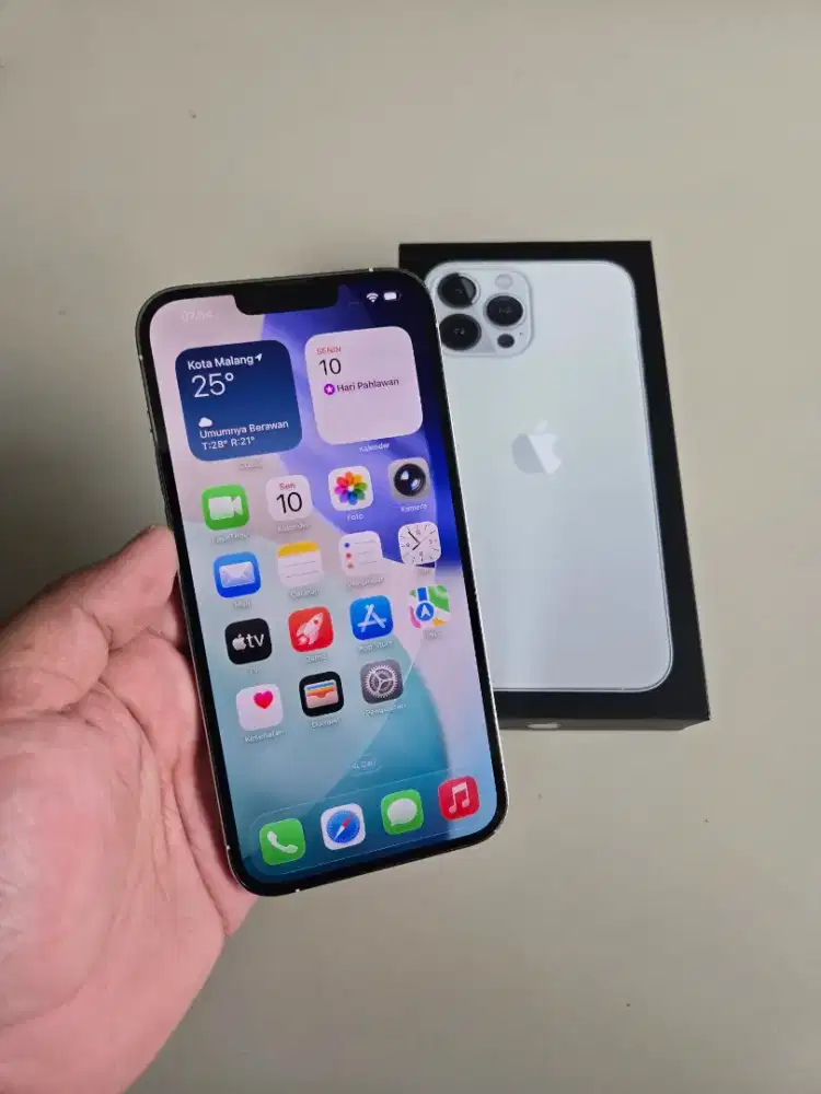 iPhone 13 Pro Max 128gb Silver Ibox Resmi Normal Murah Promax