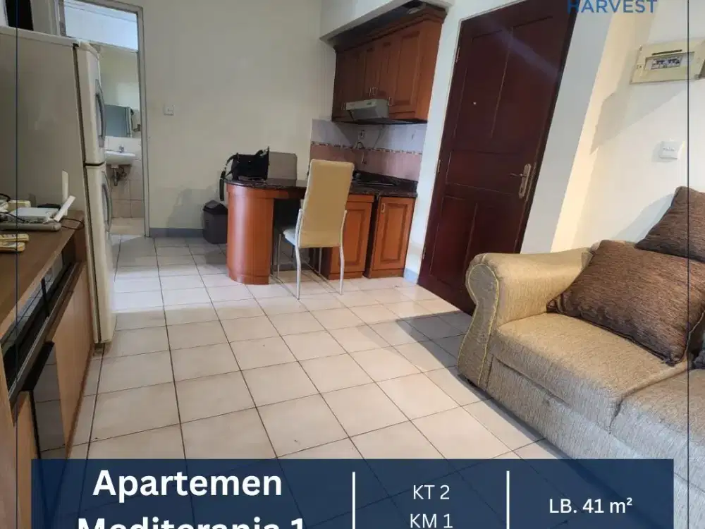 DIJUAL MURAH APARTEMEN MEDITERANIA 1 TOVER DAHLIA 2BR JAKARTA BARAT