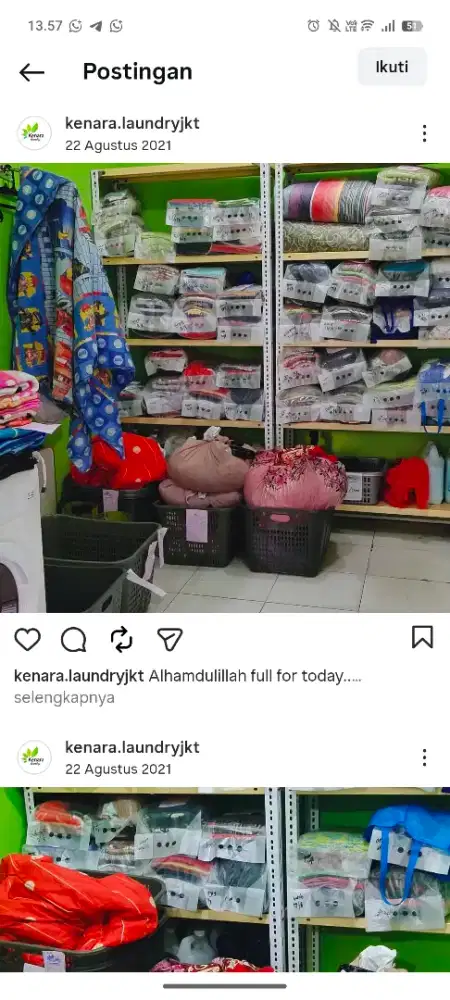 Dicari Pegawai laundry