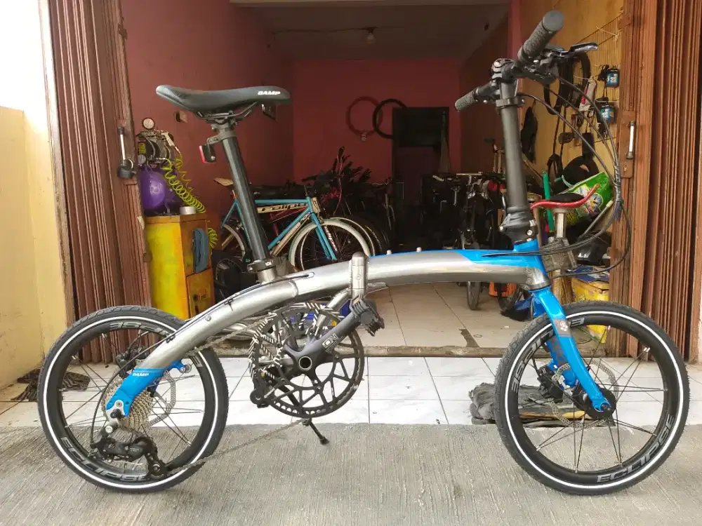Sepeda Lipat Camp Smoke Alloy Ban 16 Inch Speed 10 Siap Pakai