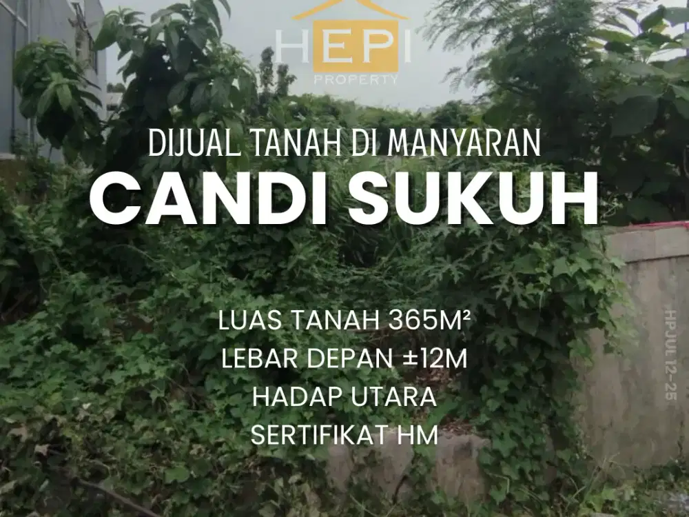 Dijual Tanah di Candi Sukuh Manyaran Semarang