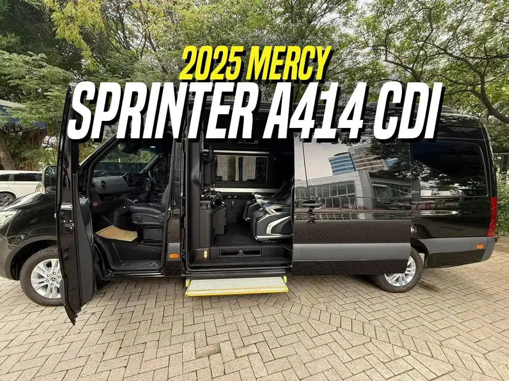 Mercedes Benz Sprinter A414 CDI 2025 NIK 2023 Full Option Mercy Black