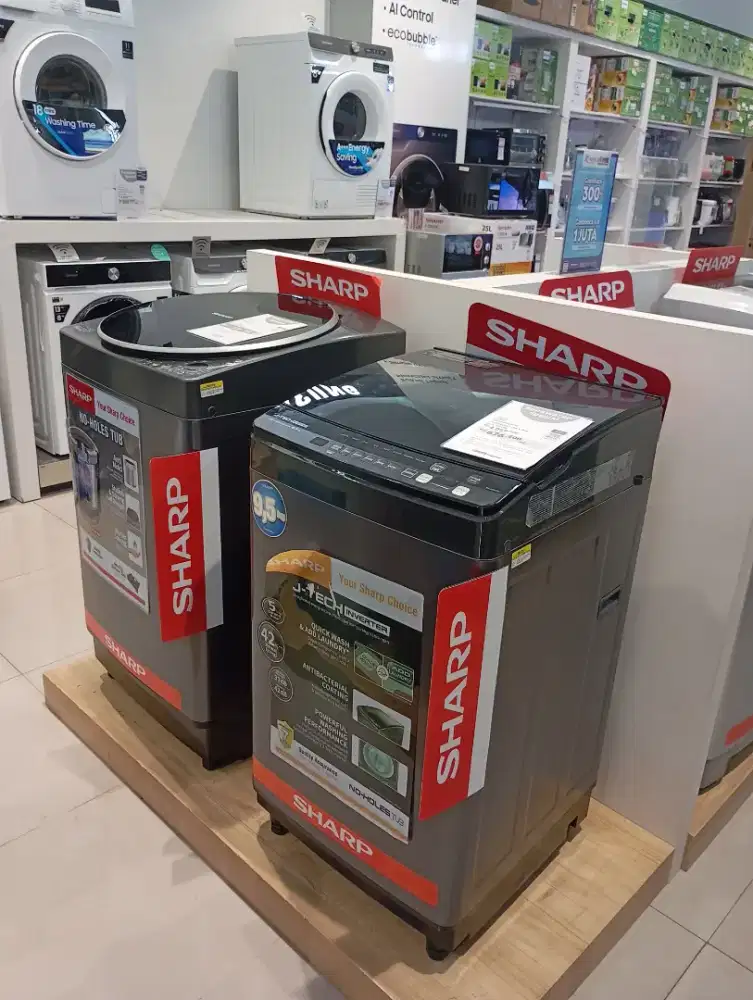 Mesin cuci merk sharp 10,5 kg