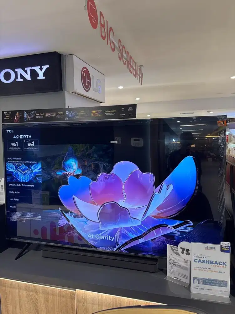 TCL LED GOOGLE TV 4K 75 75P6K