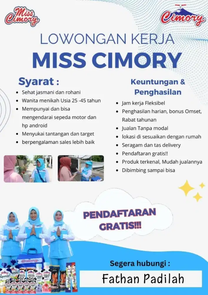 LOWONGAN PEKERJAAN SALES MISS CIMORY