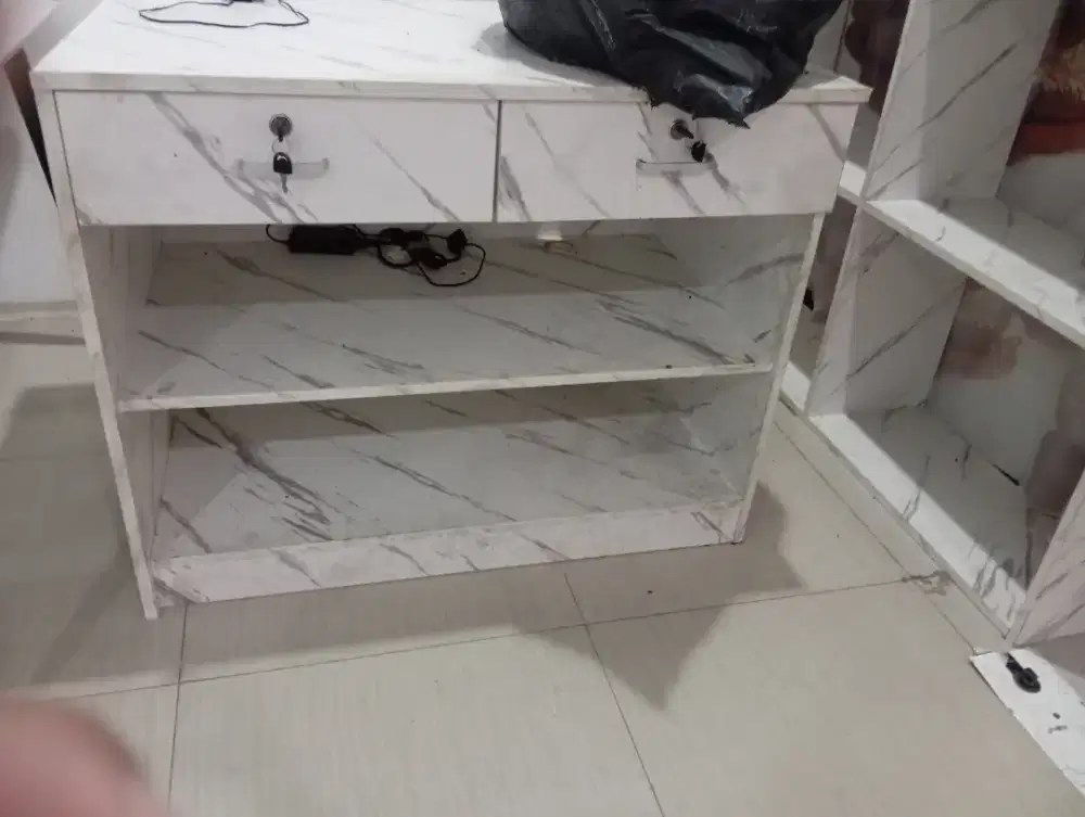 Almari meja kasir mangkok blower dll