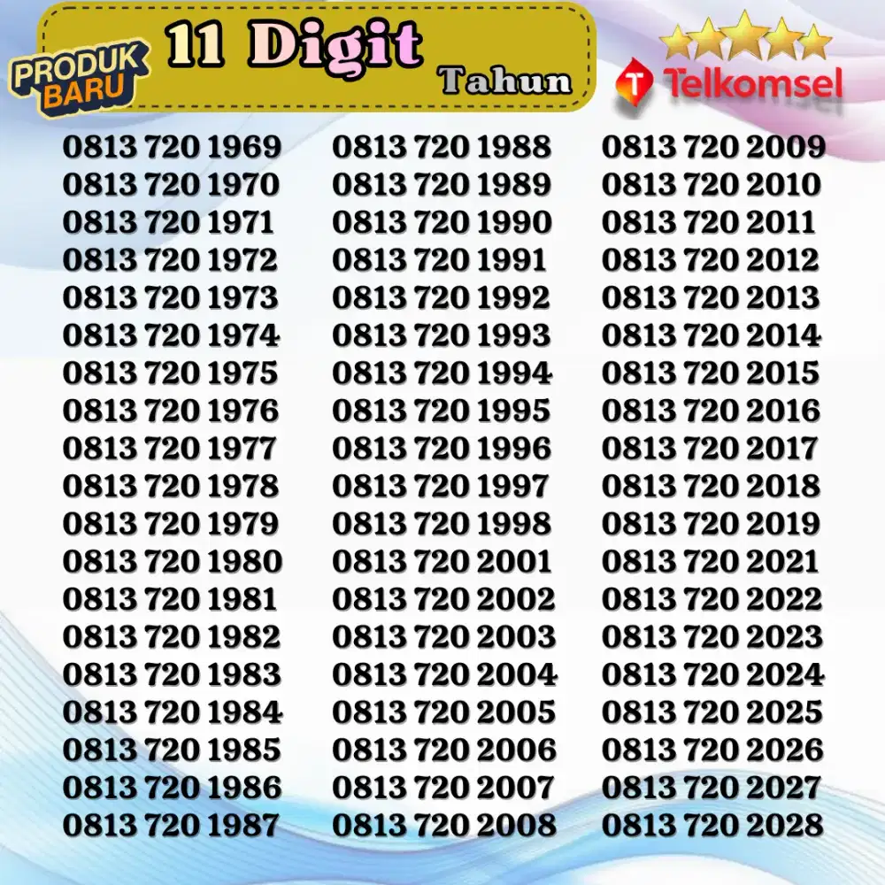 Telkomsel 11 digit nomor cantikkk
