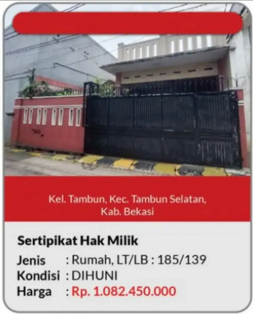 Dijual Rumah Tambun Selatan Bekasi