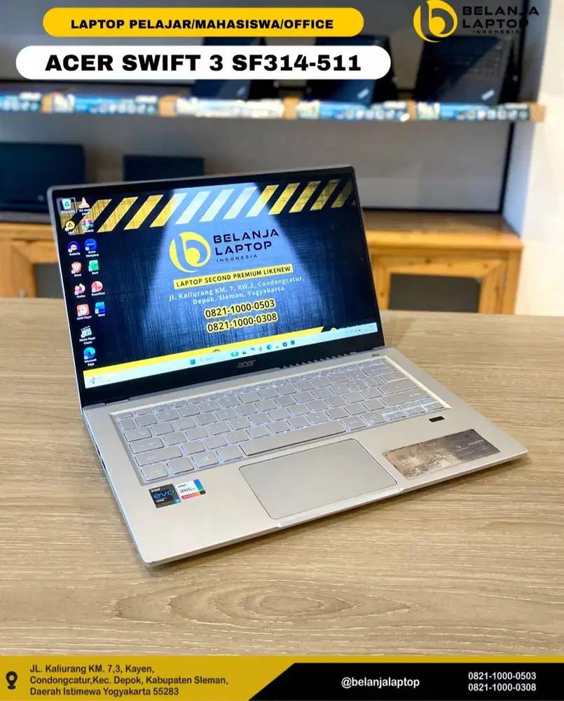 Acer Swift 3 SF314-511/ intel i5 gen 11/8GB/ 512GB/TERMURAH!!