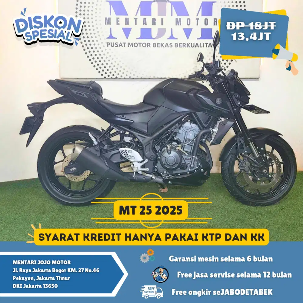 MT 25 2025 LOW KM MESIN GRESS!!! KUNCI 2 GAS BISA KREDIT CASH KREDIT
