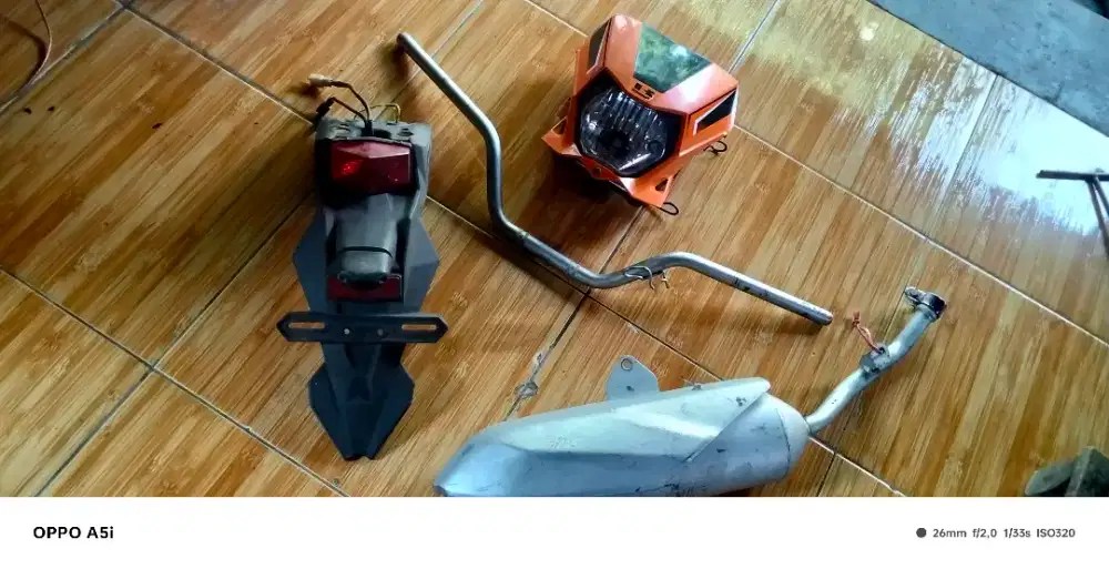 Part body klx batok kepala knalpot spakbor stang