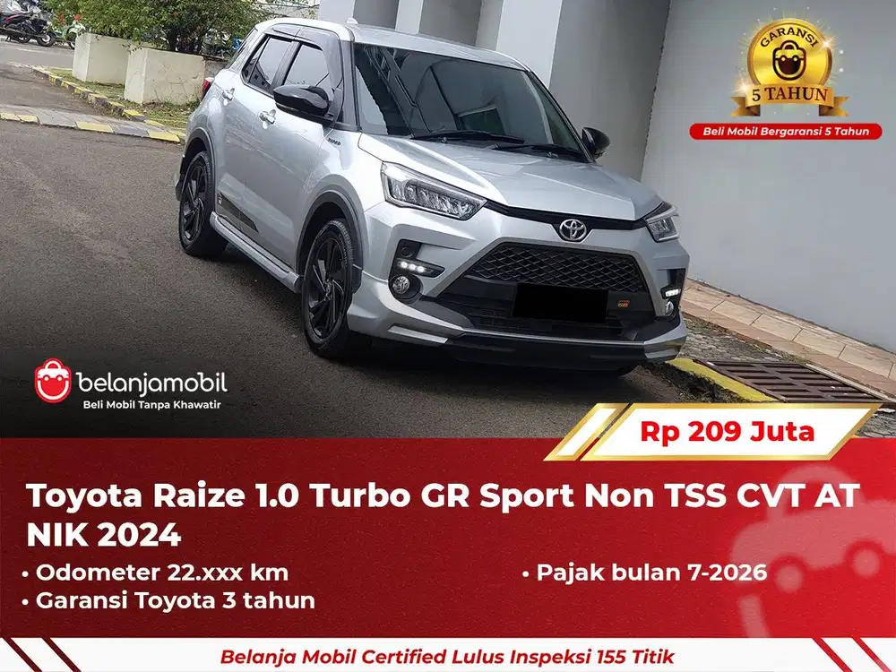 [ GARANSI 5TH ] Toyota Raize 1.0 Turbo GR Sport Non TSS AT 2024/2025