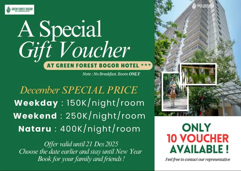 Voucher Hotel Green Forest Bogor