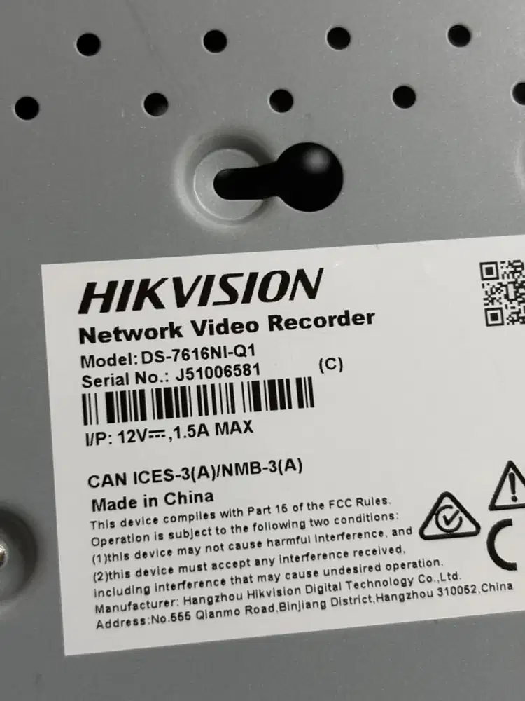 NVR hikvision 16ch