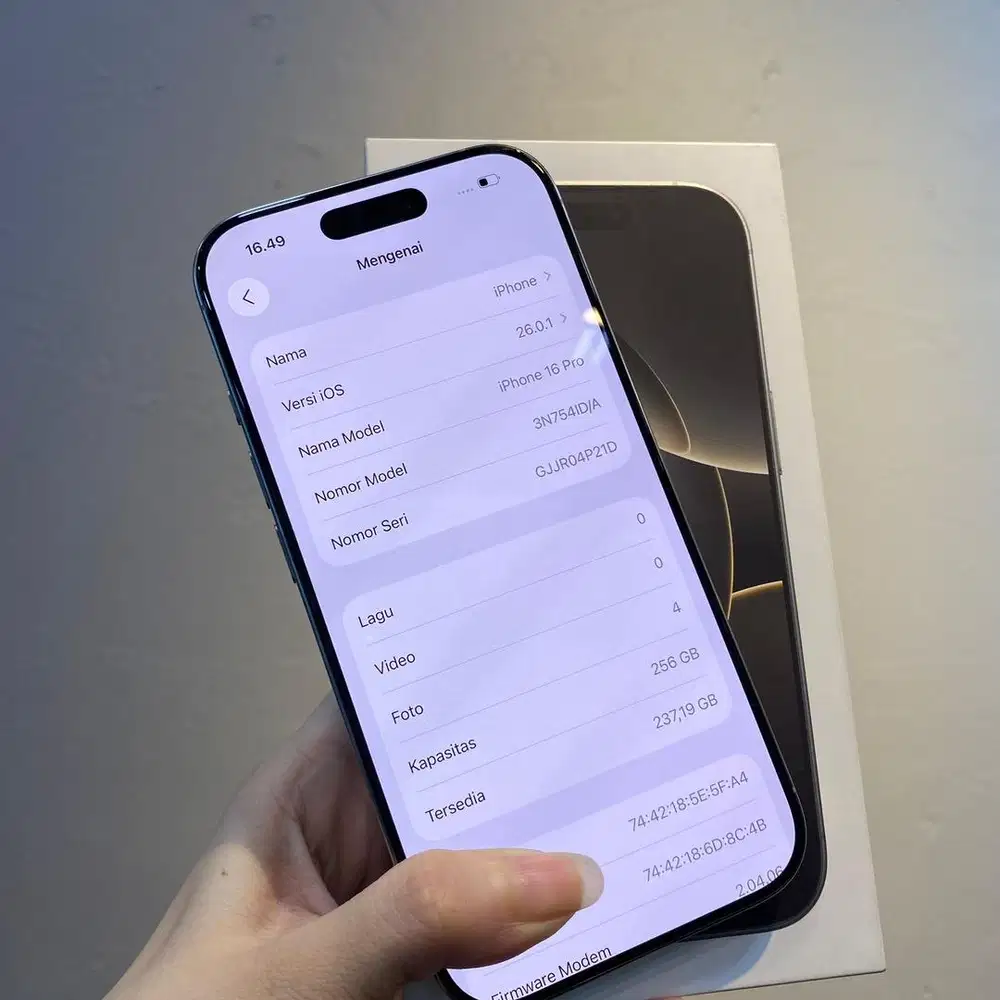 Iphone 16 pro 256 ibox like new