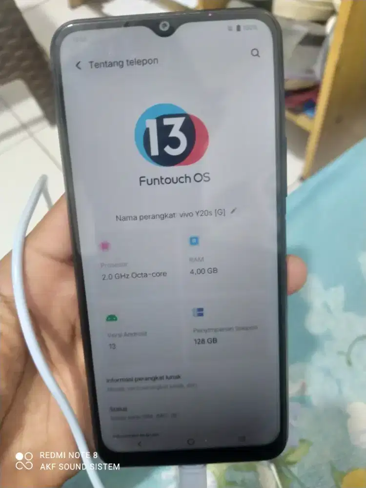 Vivo y20s ram 4/128 Fullset Nominus