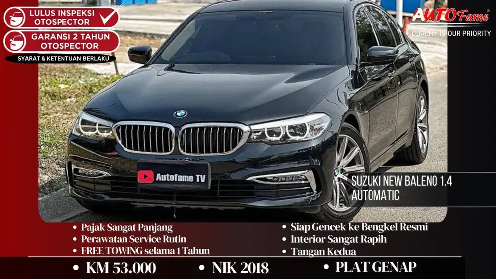 BMW G30 520i Luxury Line Black On Cognac 2018 Akhir .