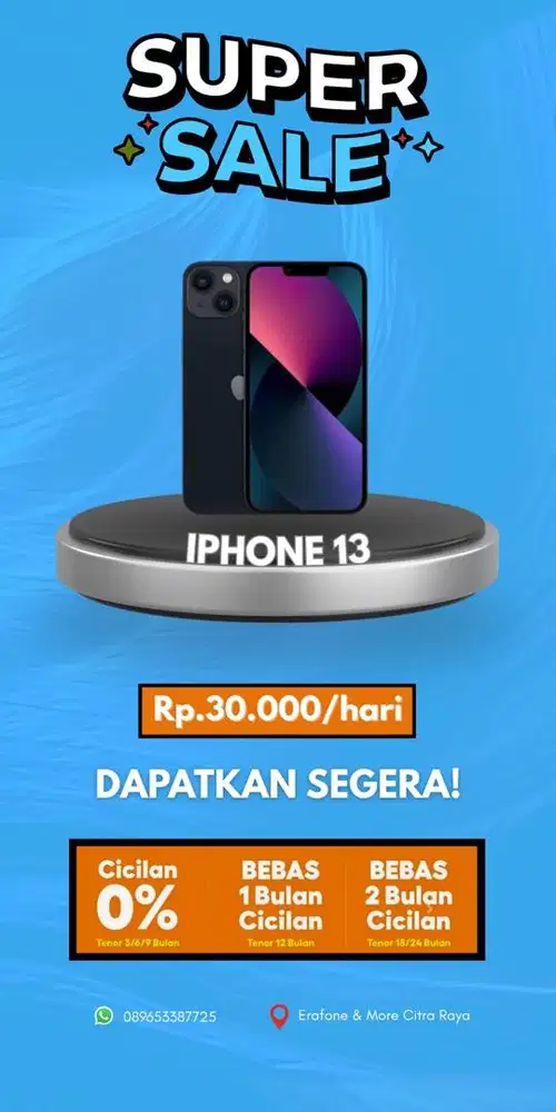 IPHONE 13 128 NEW IBOX BISA CICILAN TANPA DP