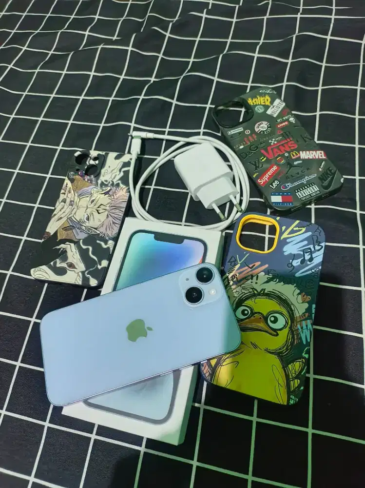 Iphone 14 inter 128 blue Fullset like new