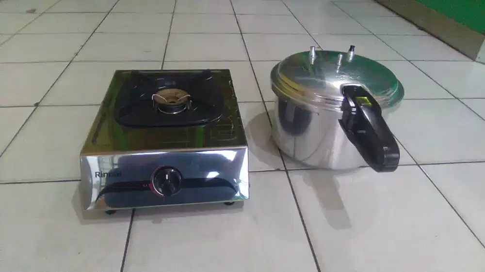 Kompor RINNAI RI-511E dan panci presto VICENZA 24cm/8 liter