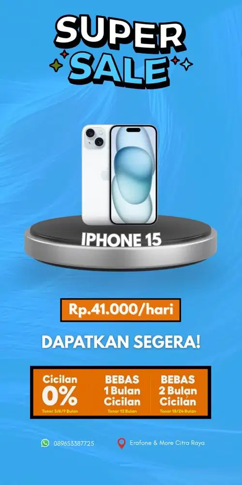 IPHONE 15 128 NEW IBOX BISA CICILAN TANPA DP