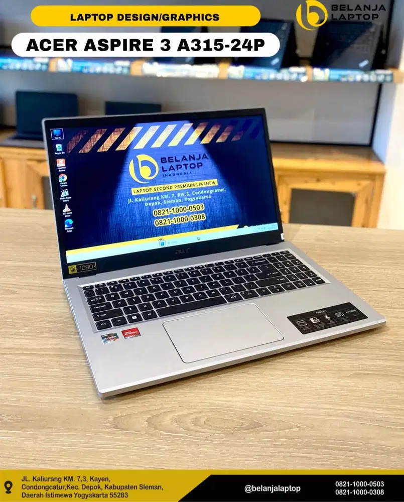 Acer Aspire 3 A315-24p/Ryzen 5 7520U/8GB/512GB/TERMURAH!!