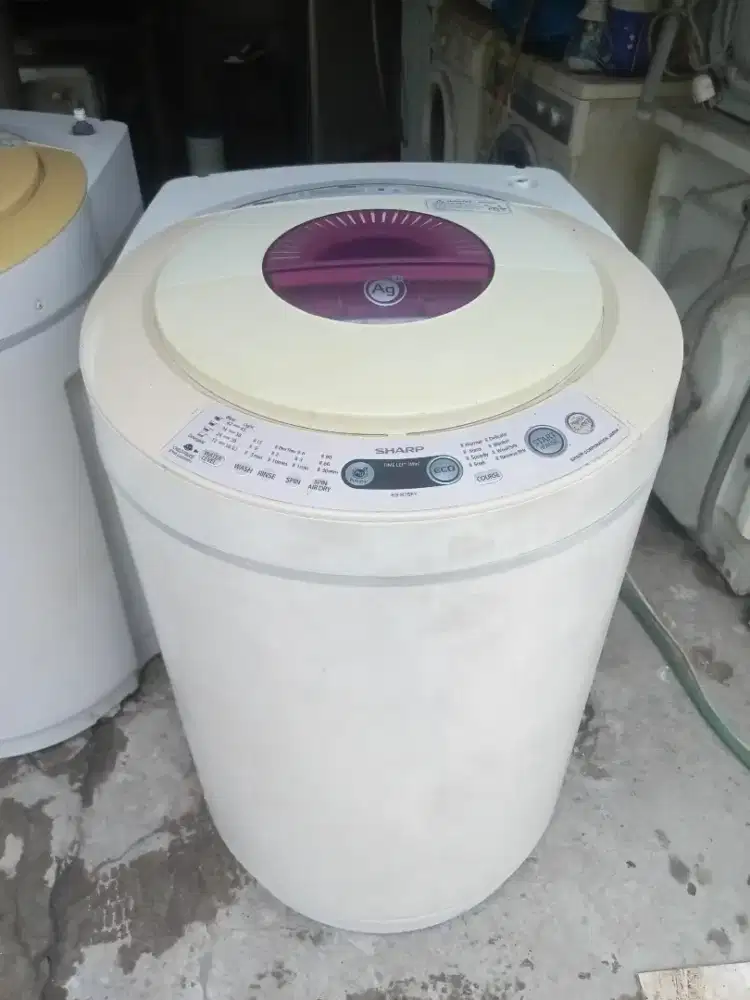Mesin cuci Sharp top loading 8 kg bekas original bs TT mesin cucimu