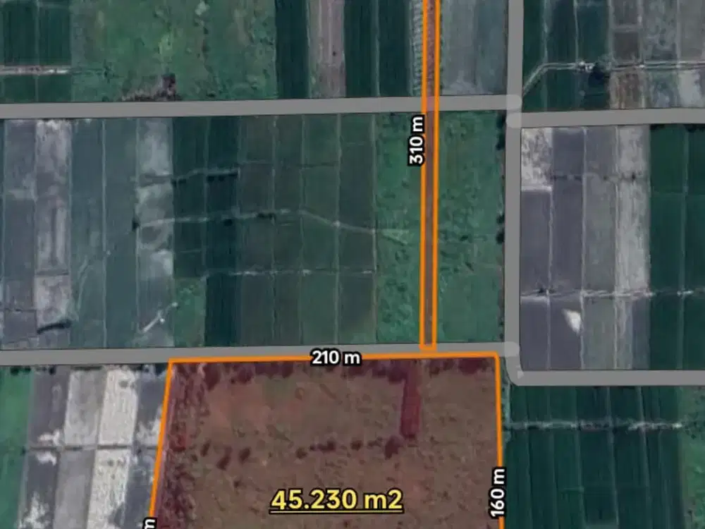 Dijual Lahan Zona Industri Lokasi Polanharjo,Klaten Luas 4,5 Ha