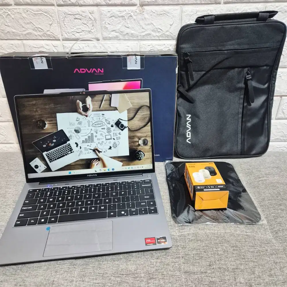Advan Workmate AMD Ryzen 5-3500 SSD 256gb Ram 8gb 14inchFHD VGA 2gb