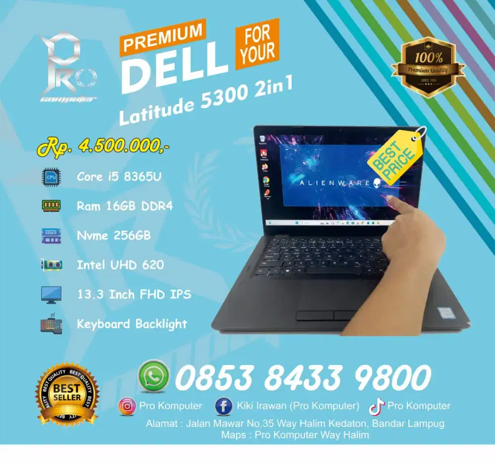 DELL Latitude 5300 2in1 Touchscreen Prokomputer