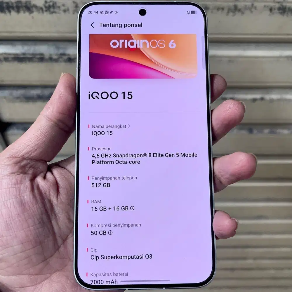 Iqoo 15 ram 16 / 512 resmi full ori garansi panjang