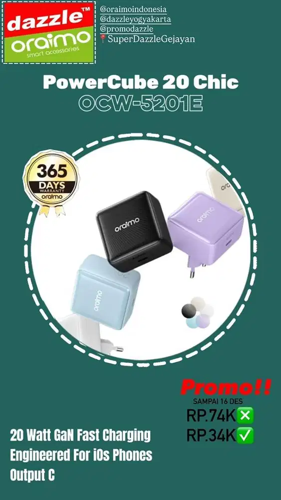 Charger GaN 20Watt OCW-5201E