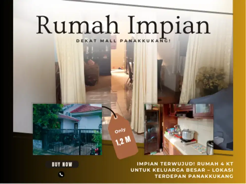 1.2 M SHM: DAPAT 4 KT JALAN MERANTI + LOKASI MALL PANAKKUKANG. LANGSUNG Cek!