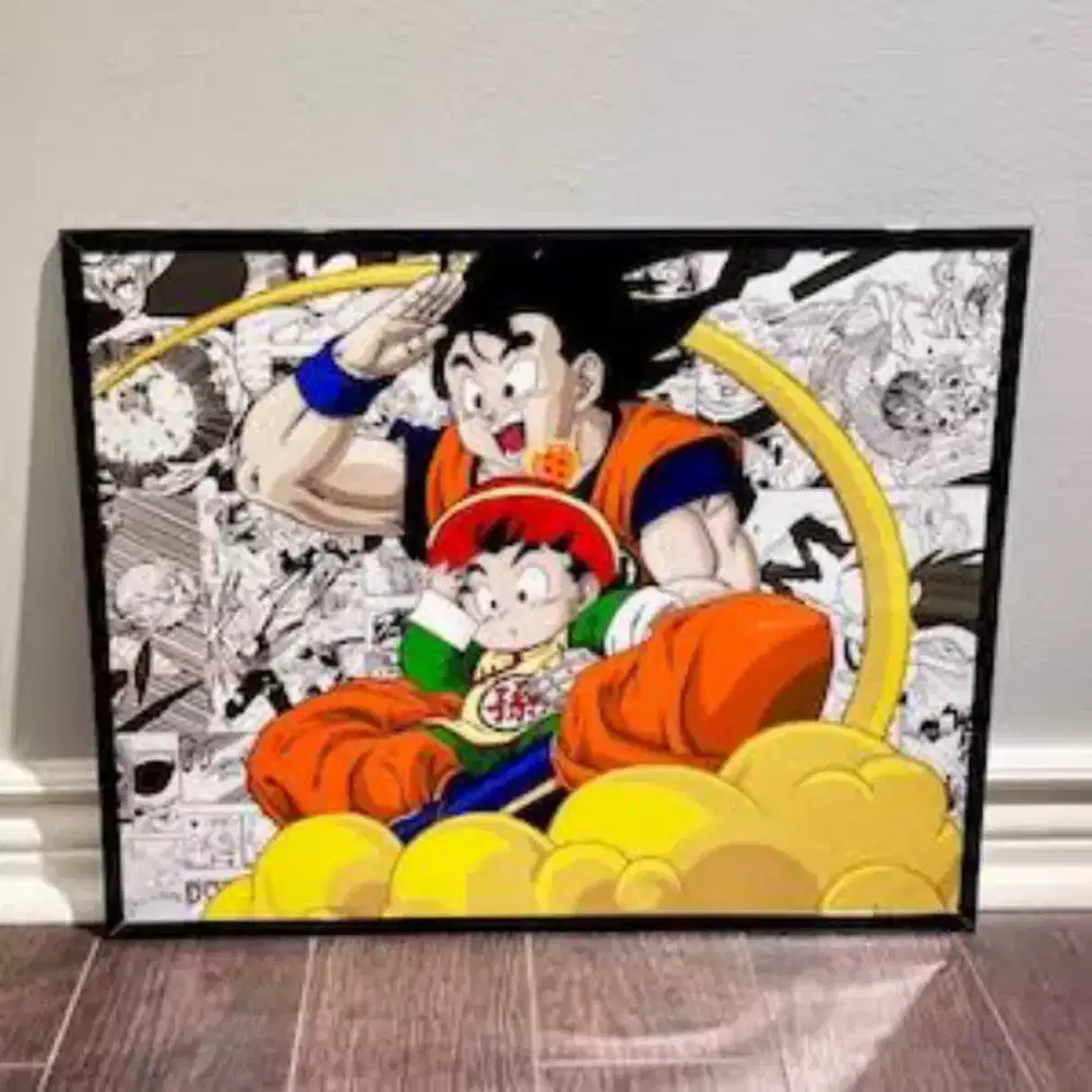 Lukisan tangan anime acrylic 50x90