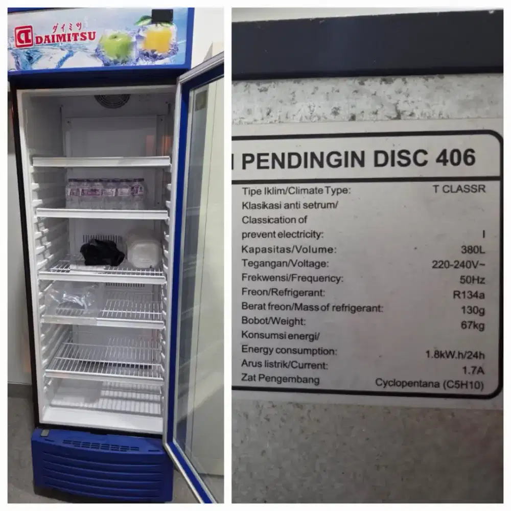Preloved Showcase Daimitsu

Kapasitas 380L