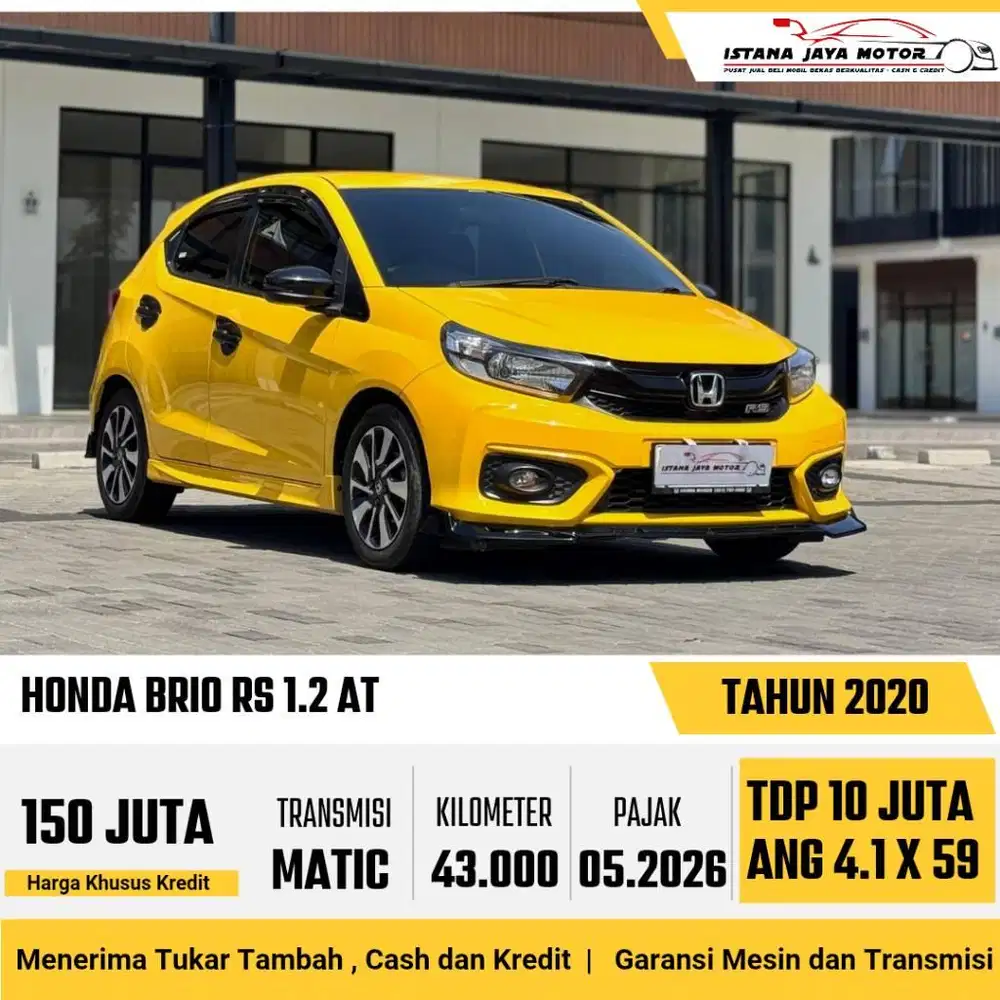[LOW ODO] HONDA BRIO 1.2 RS AT NIK 2020