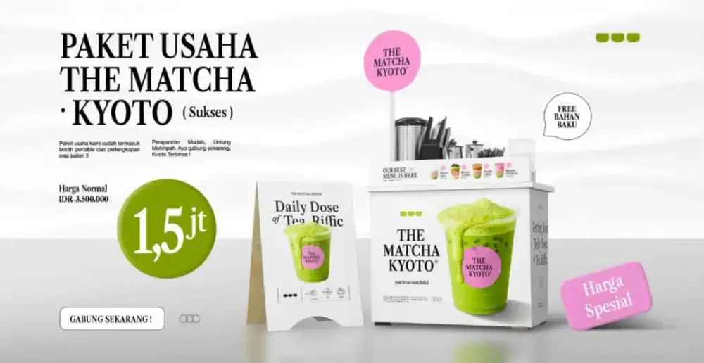 both paket usaha minuman matcha