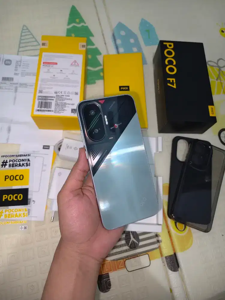 Poco F7 Silver Ram 12GB Internal 512GB Fullset Mulus