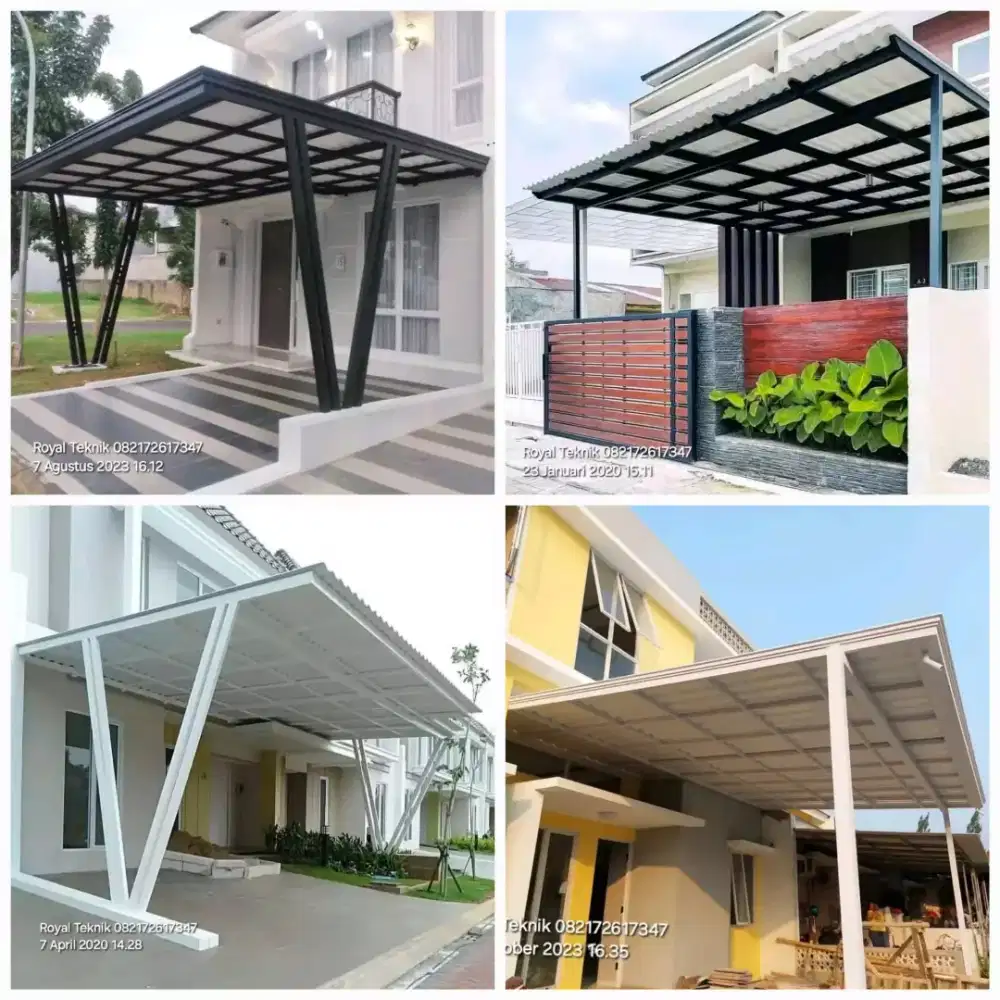 Kanopi cantik motif minimalis