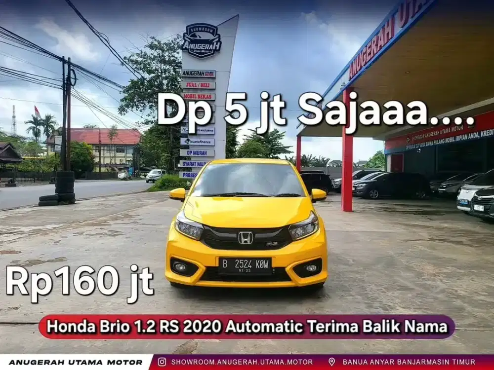 Dp 5jt Honda Brio 1.2 RS 2020 Automatic Terima Nama pembeli