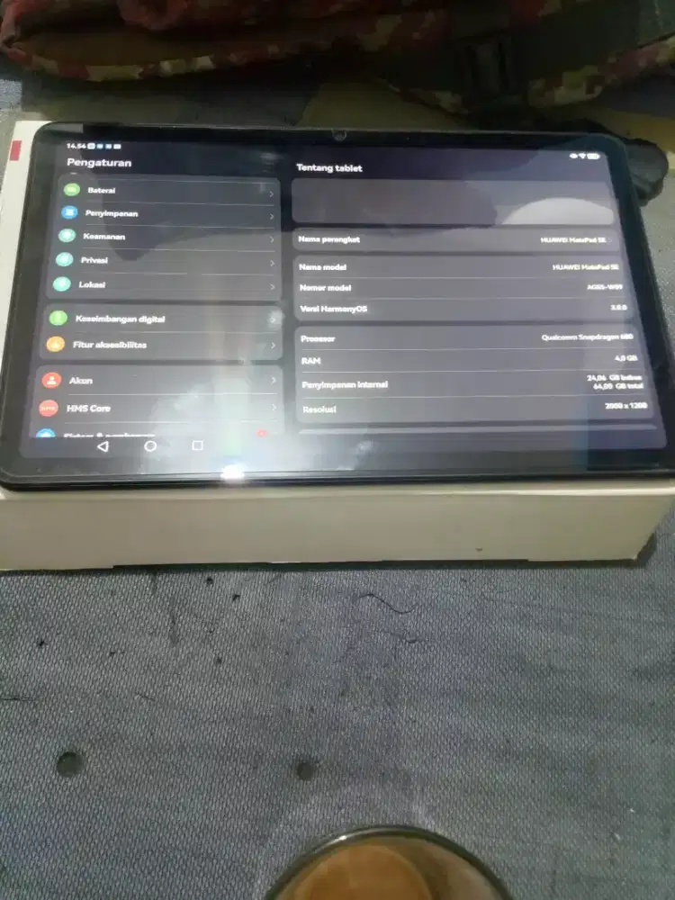 Huawei matepad se ram 4/64 komplit