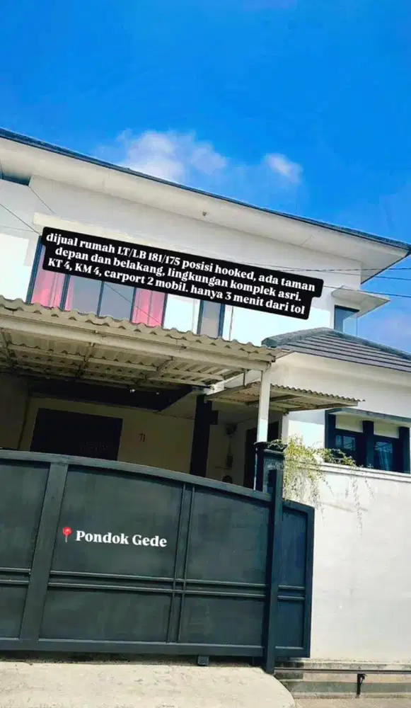 jual rumah nyaman hooked dengan taman depan dan belakang, semi furnish