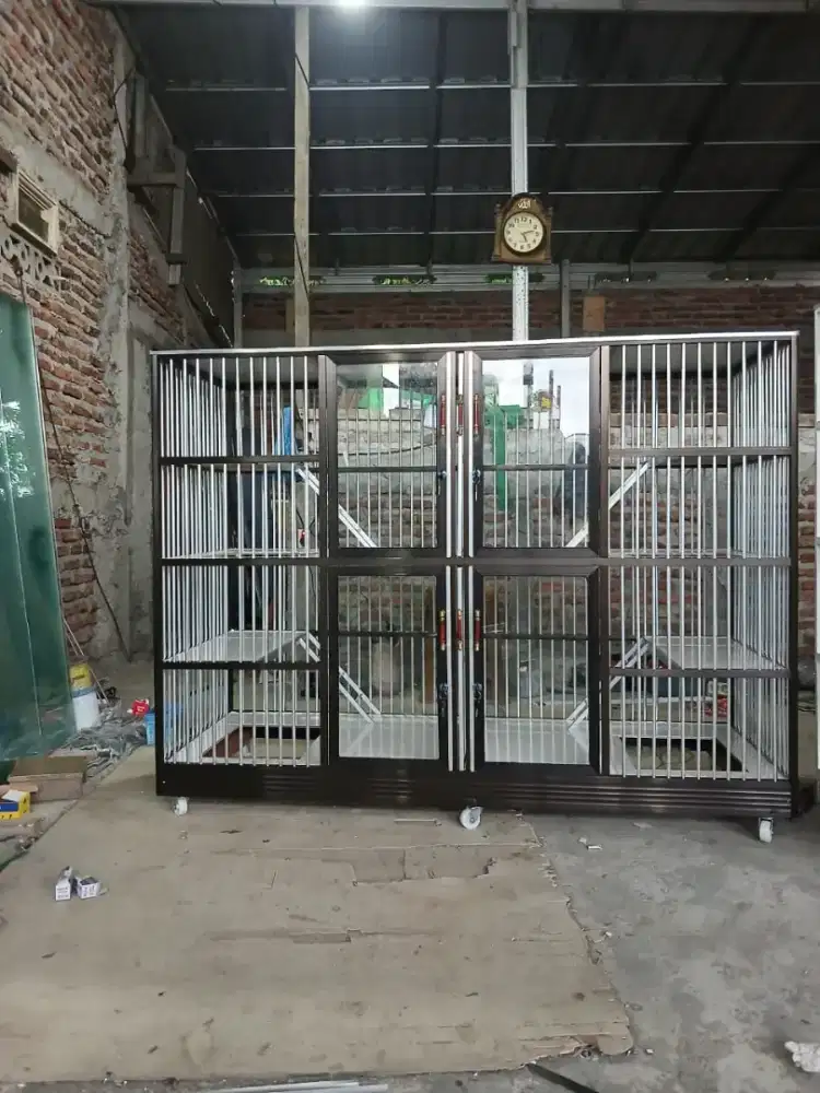 Jual kandang kucing alumunium pintu 4 cod