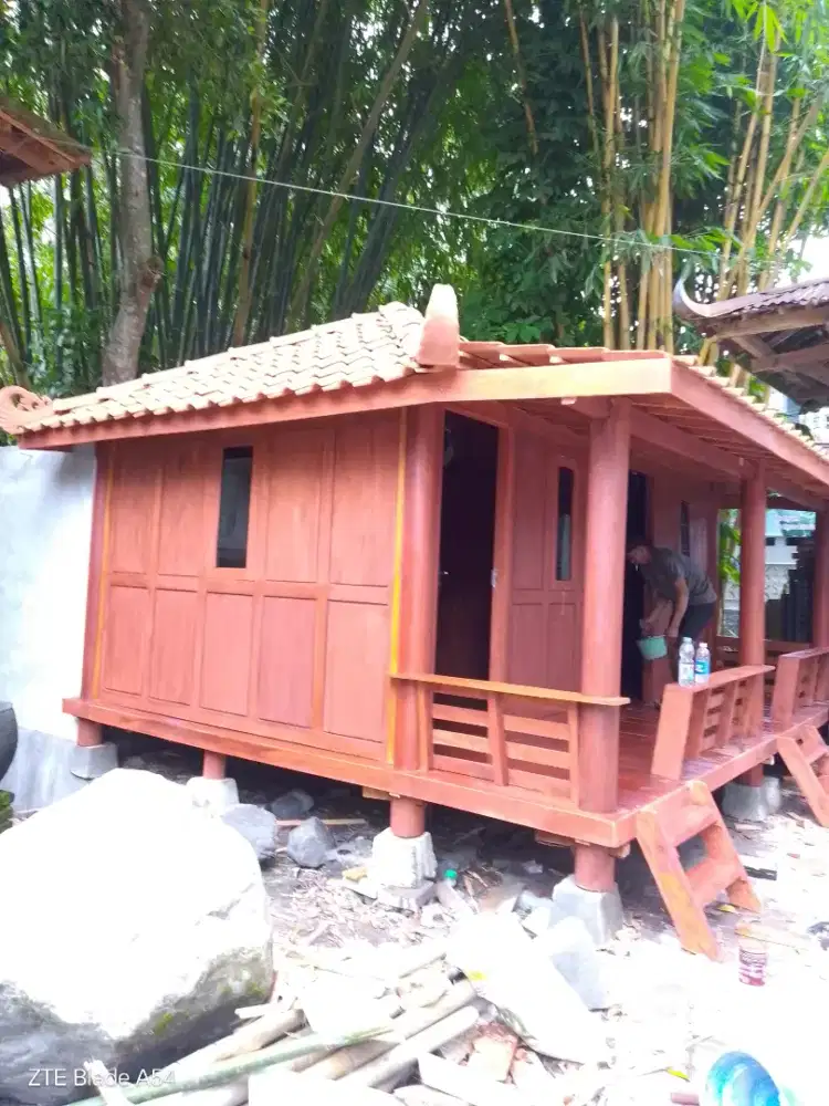 Gasebo 4x5 terlaris dan modern, sudah ada teras+kamar+kamar mandi.