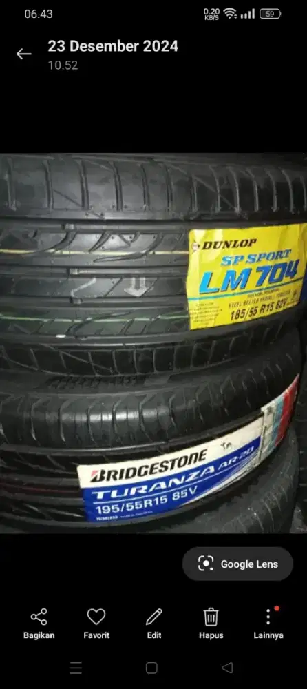 Jual dua ban baru uk 185/55/15