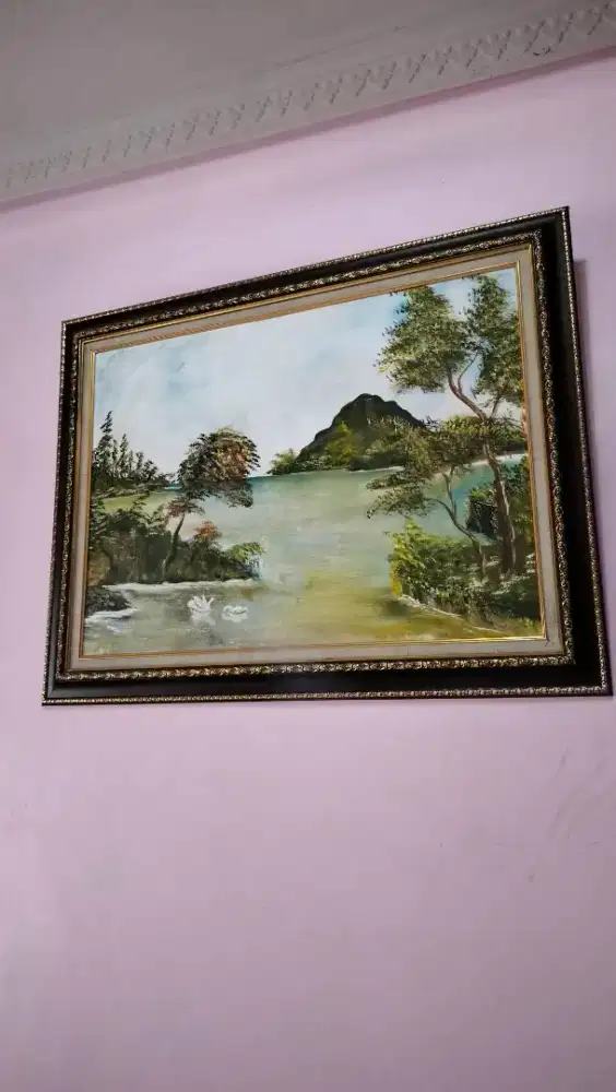 Lukisan vintage 2pcs ukuran sedang