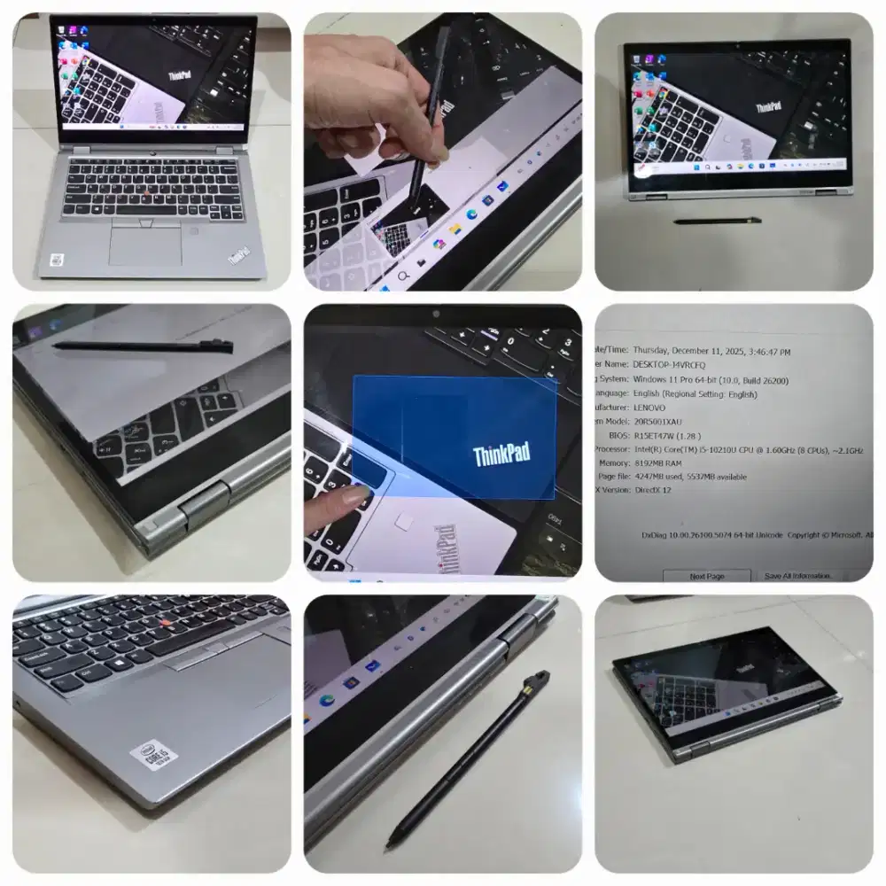 Lenovo Thinkpad L13 Yoga premium military grade laptop touchscreenx360