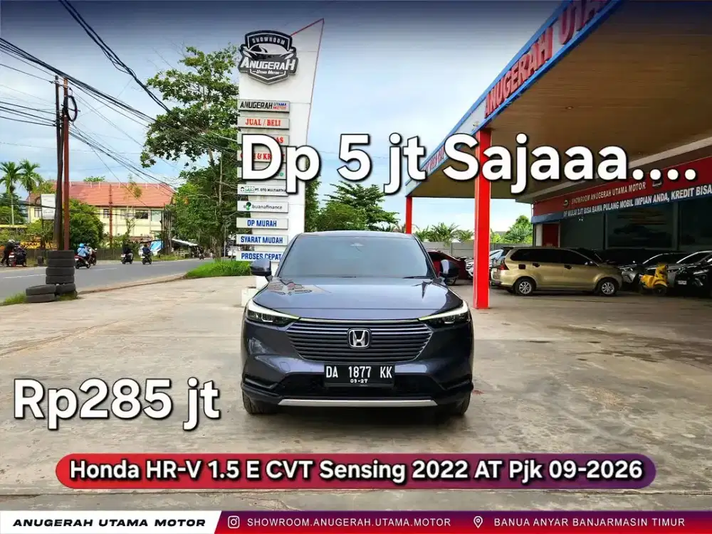 Dp 5jt Honda HRV 1.5 E CVT Sensing 2022 Automatic Pjk 09-2026
