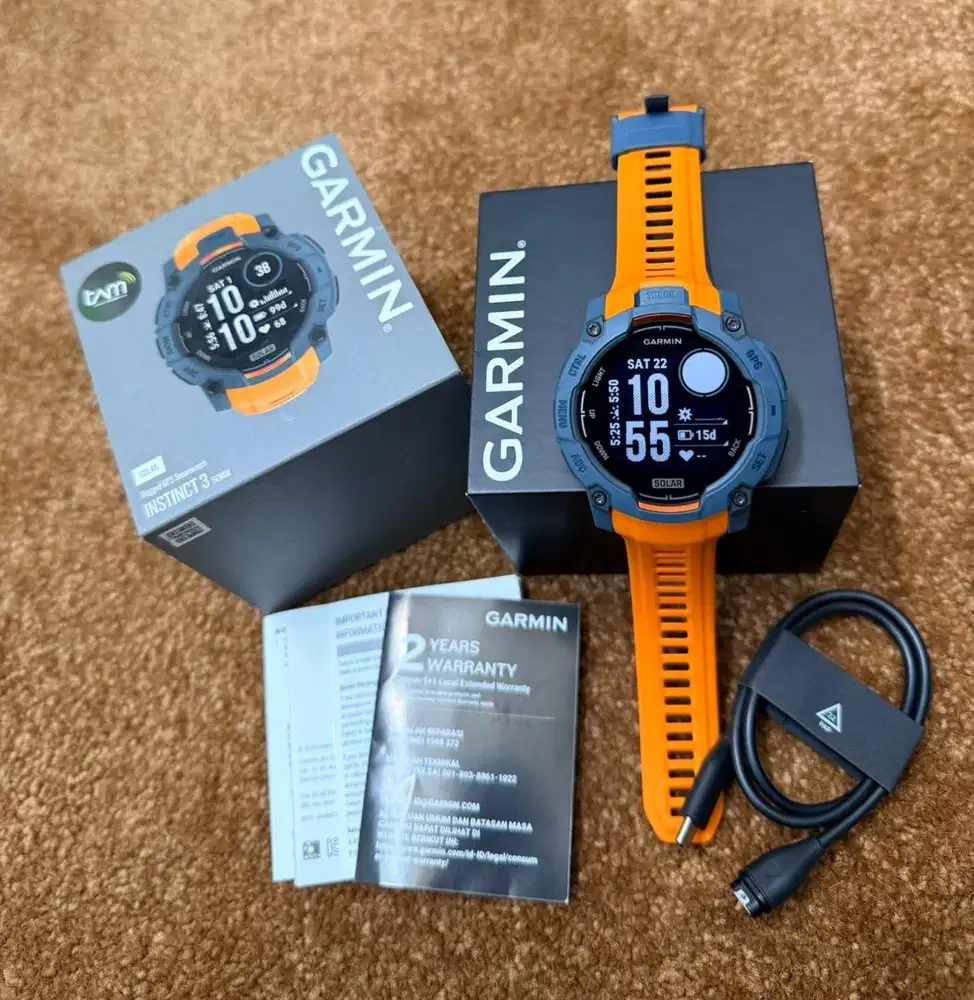 Dijual Garmin Instinct 3 Solar 50 mm Special Edition (Second)