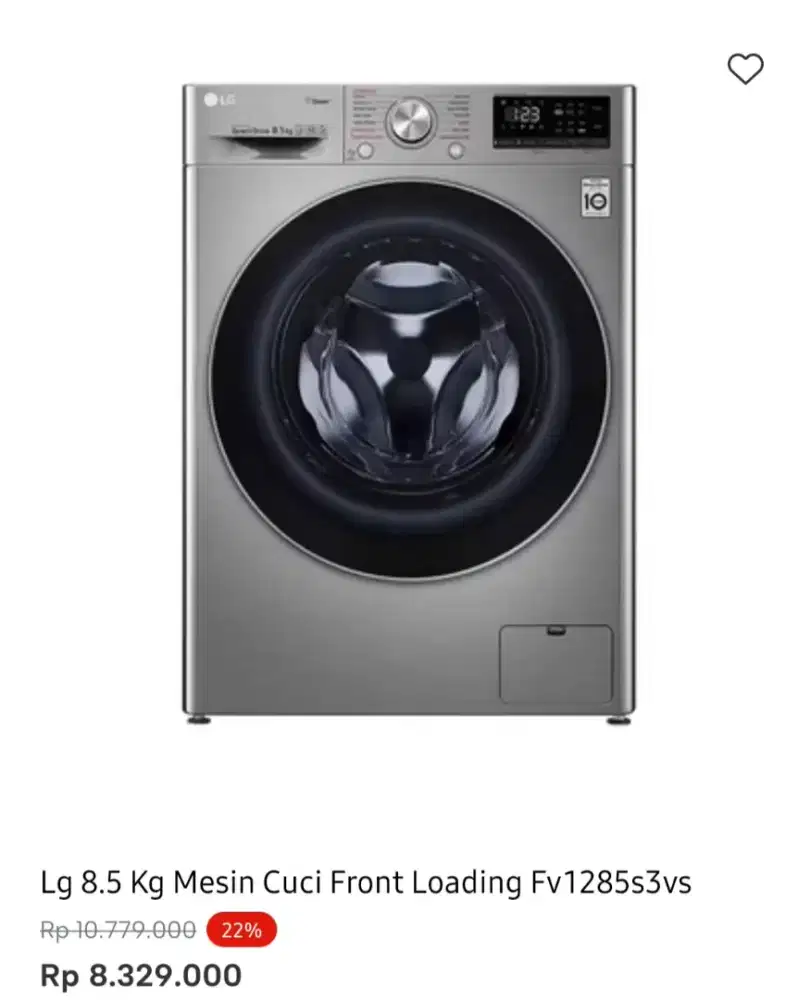 WM FRONT LOAD LG 8.5KG